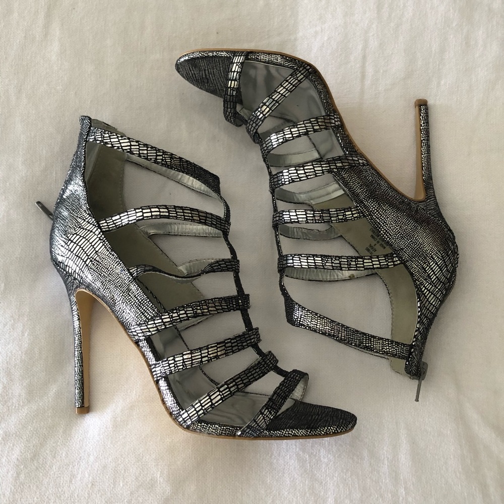 Kate Preston Metallic Silver Heels